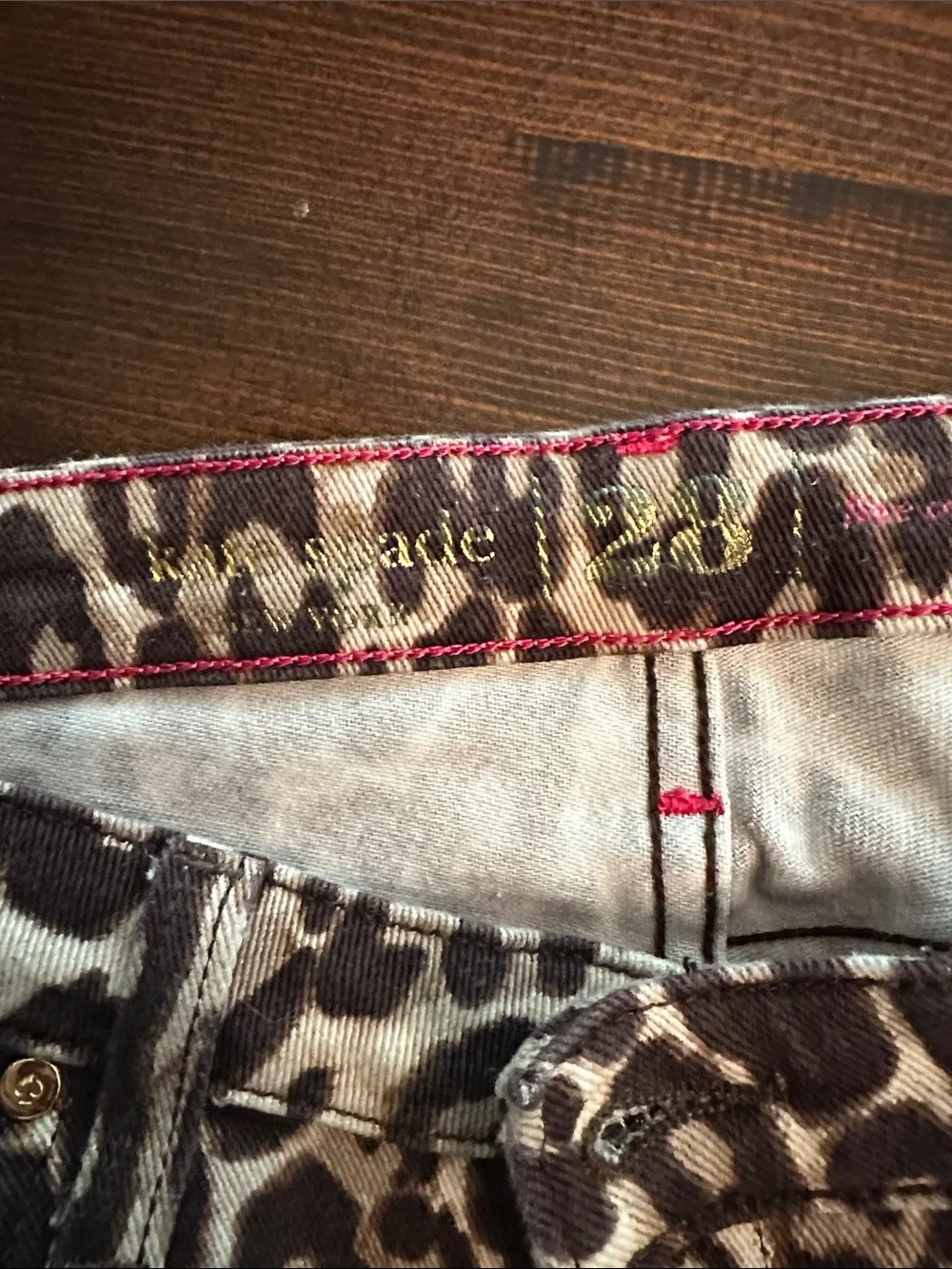 Kate Spade Broome Street Autumn Leopard Print Skinny Crop ankle 28 jeans